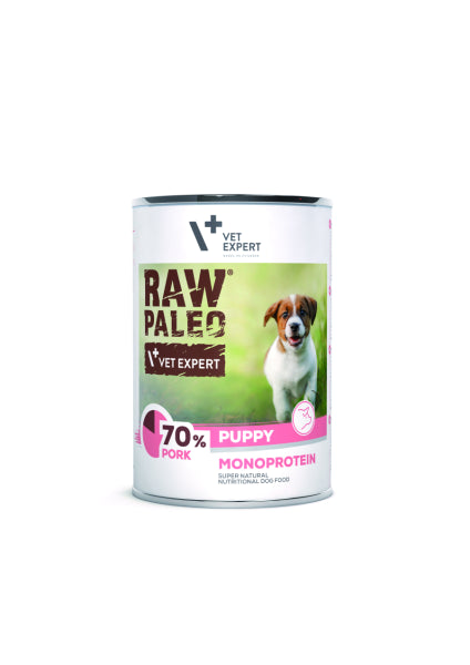 Raw Paleo Puppy konservai šuniukams su kiauliena 400 g