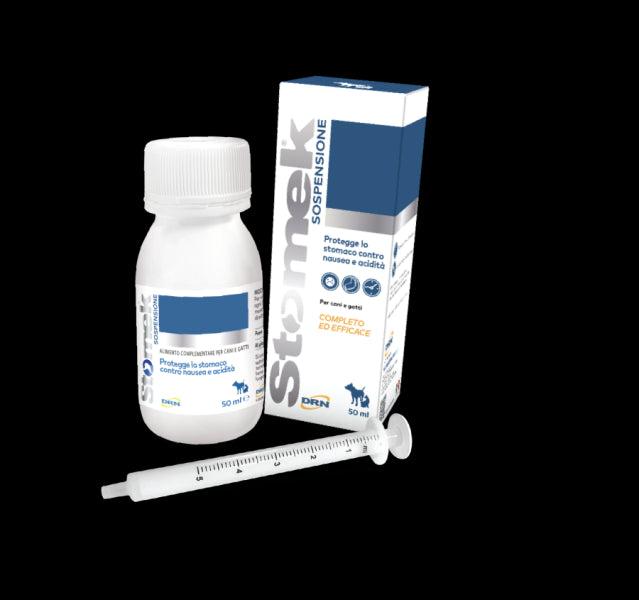 Stomek suspensija šunims ir katėms, esant padidėjusiam rūgštingumui ir pykinimui, 50 ml