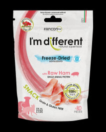 I'm Different liofilizuoti kiaulienos kumpio skanėstai, 40 g