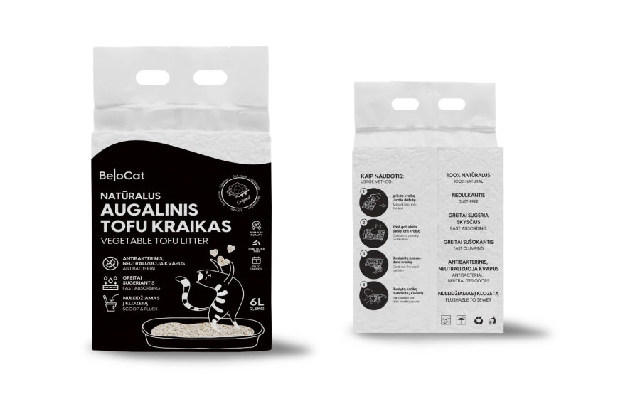 BeloCat Tofu kraikas 6l (2,5 kg), orginalus, bekvapis