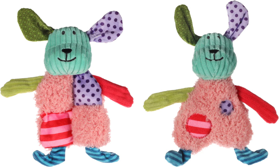 Žaislas šunims, pliušinis/velvetinis šuniukas, cypsintis, 17 cm