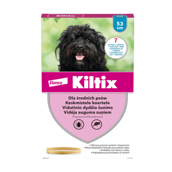 KILTIX antkaklis vidutinio dydžio šunims, 53 cm