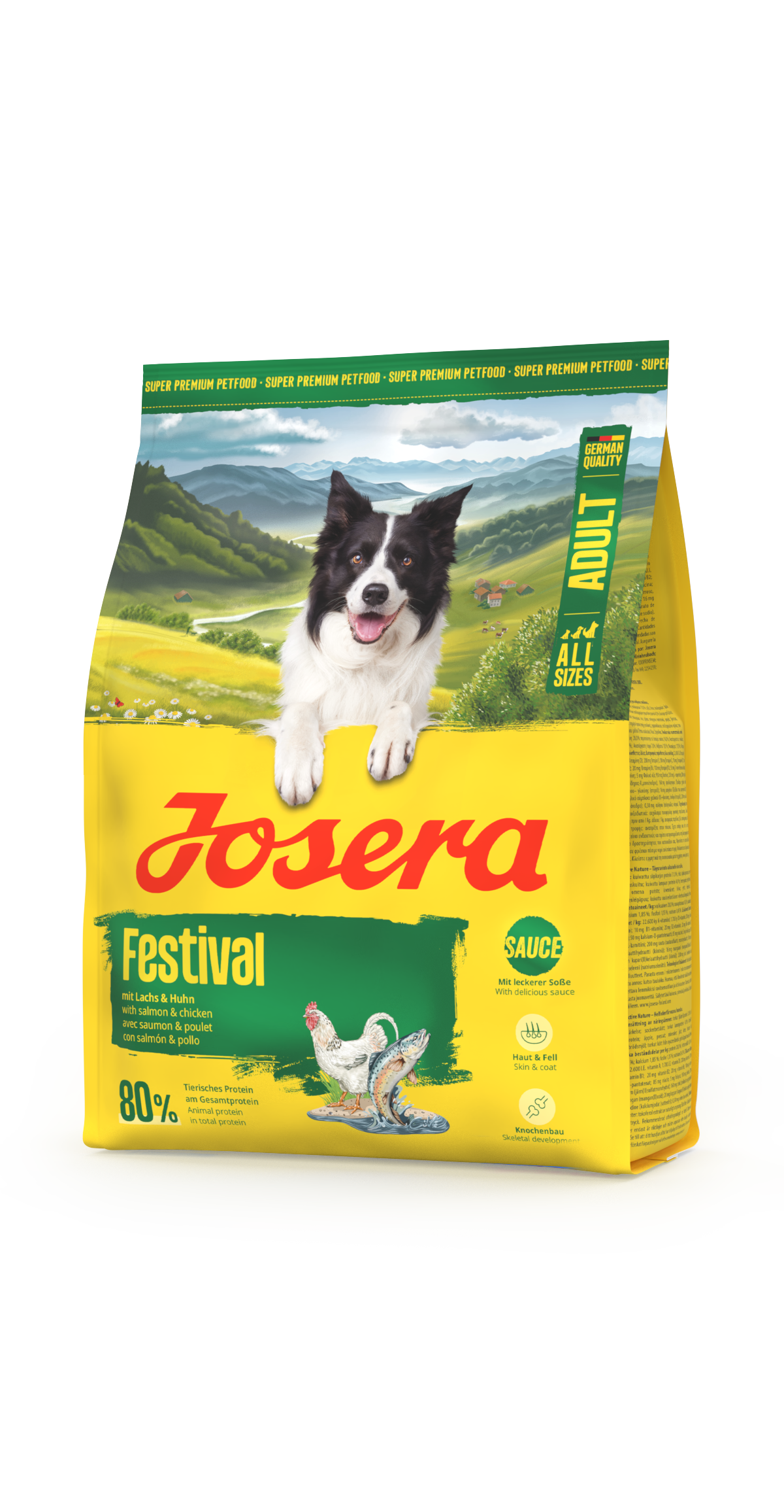 JOSERA Festival sausas pašaras šunims su lašiša ir vištiena, 900 g