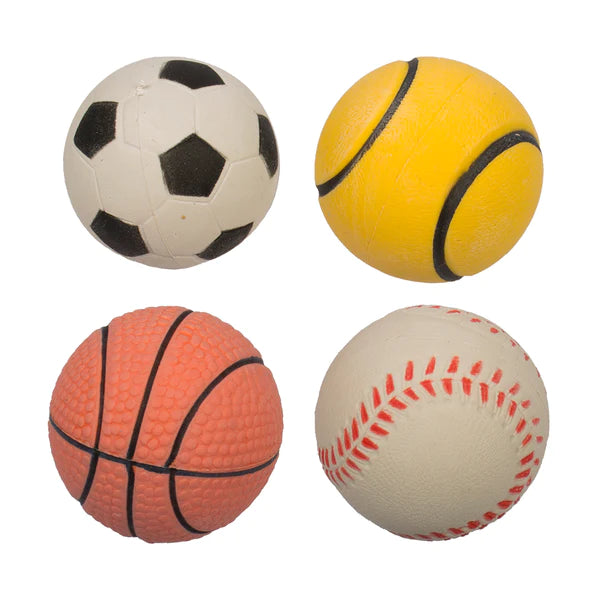 Žaislas šunims, guminis kamuoliukas, 6cm, įvairių spalvų