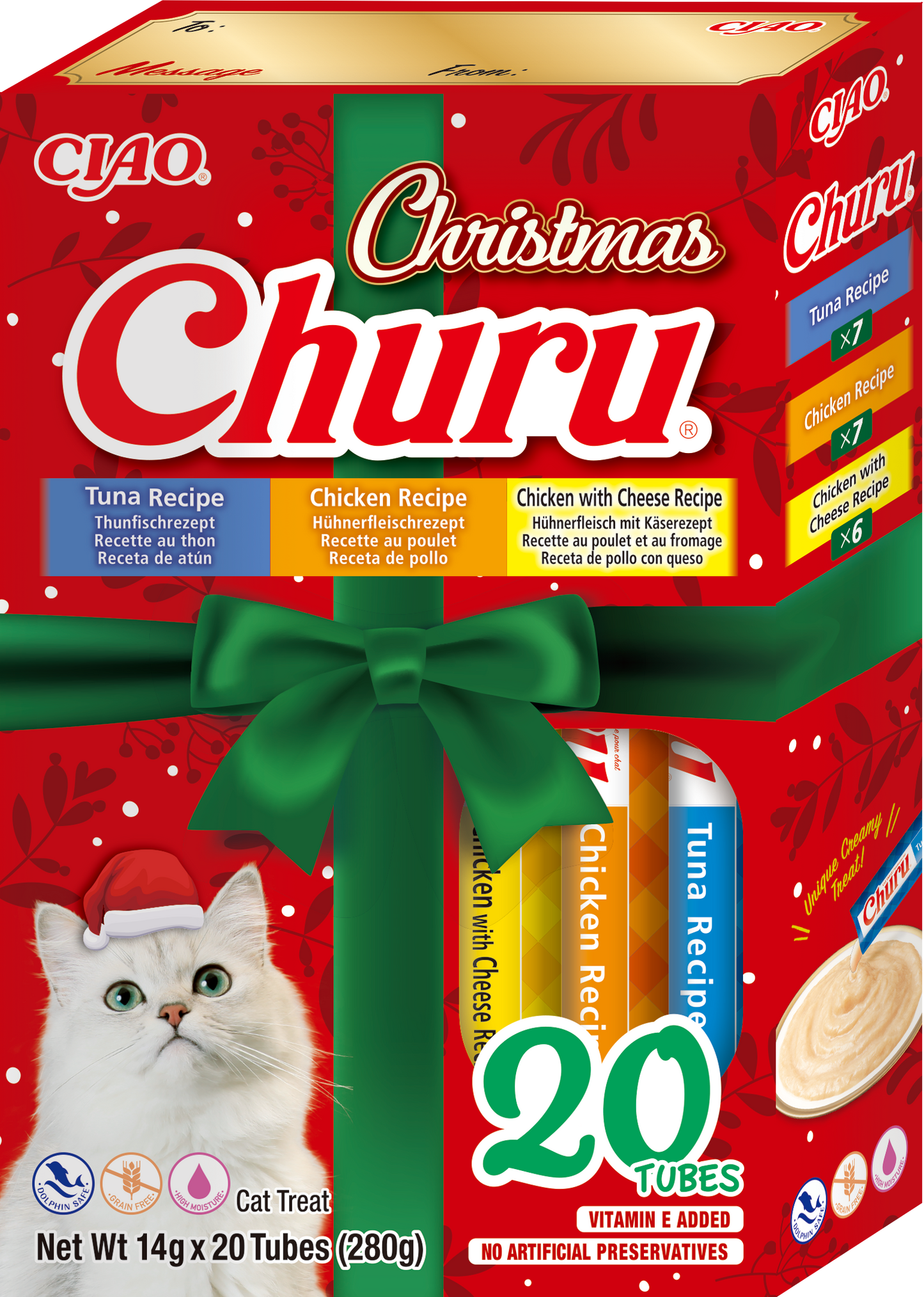 Churu kalėdinis skanėstų rinkinys katėms, 20 vnt.
