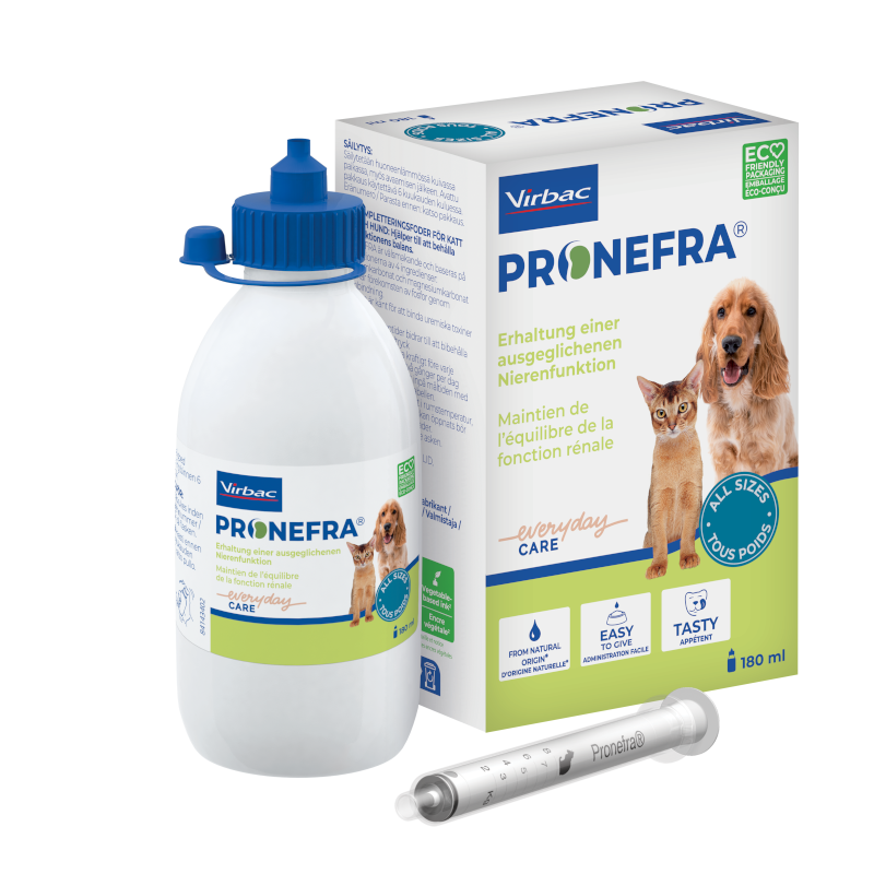 VIRBAC Pronefra 180ml, pašaro papildas šunims ir katėms, esant inkstų ligoms
