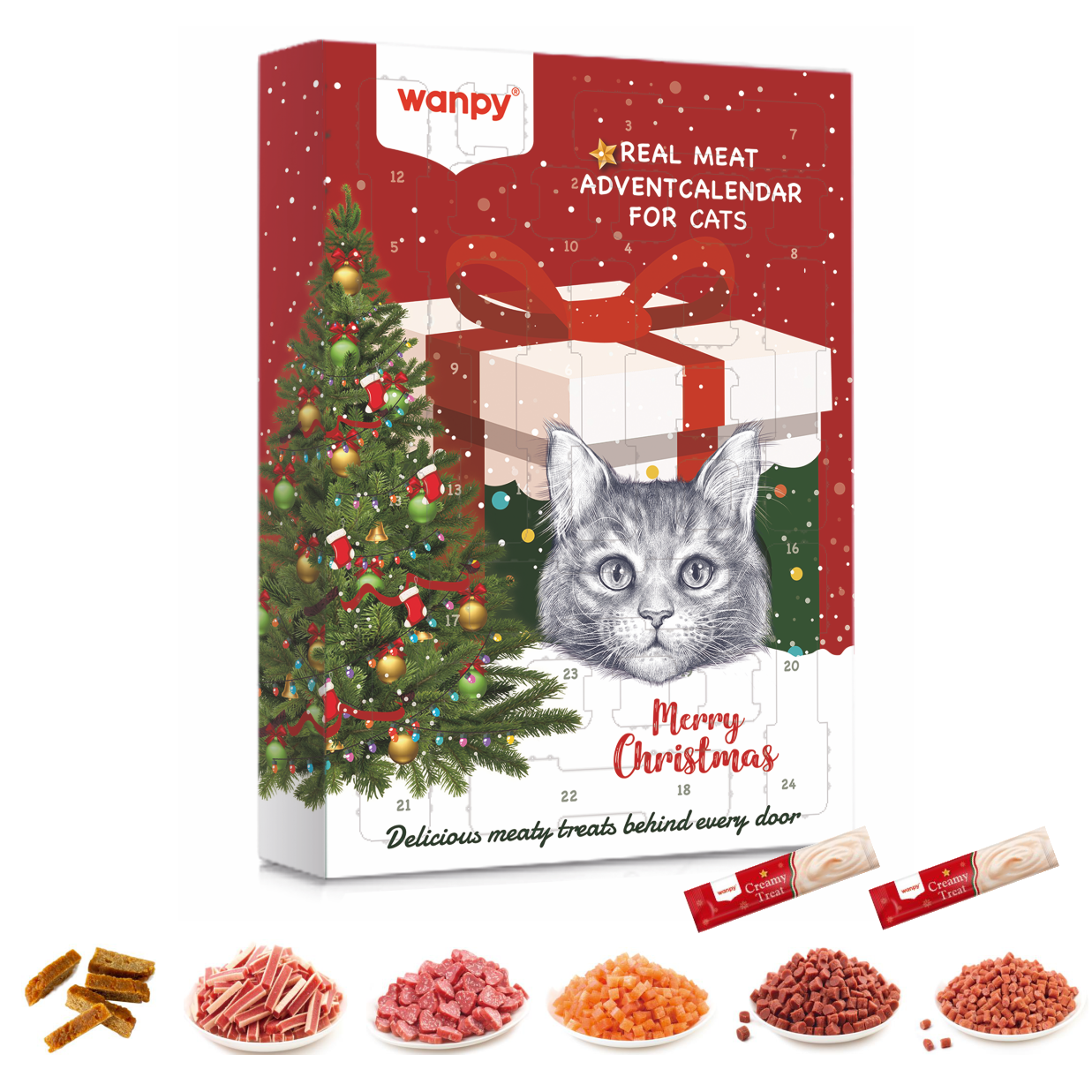 Wanpy Advento kalendorius katėms, 100 g