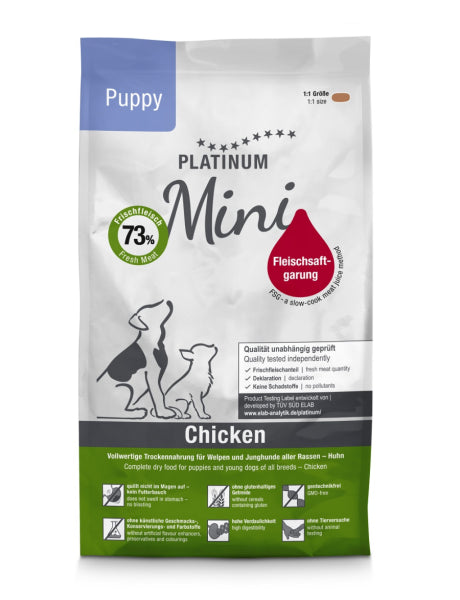 Platinum Puppy Mini mažų veislių sausas pašaras šuniukams su vištiena 900 g