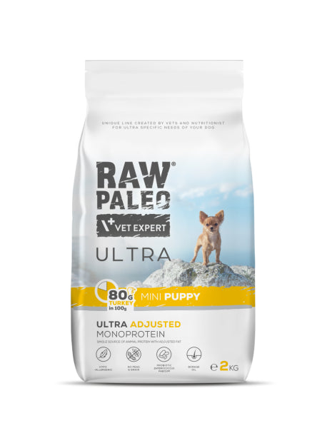 Raw Paleo Ultra Puppy Mini Turkey su kalakutiena 2kg