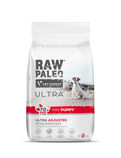 Raw Paleo Ultra Puppy Mini Beef su jautiena 2kg