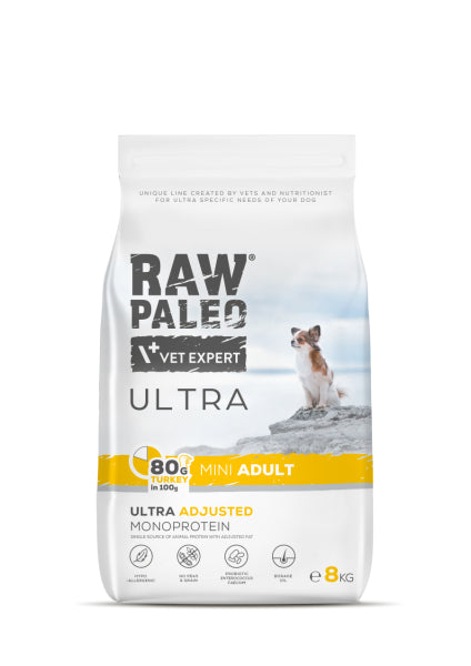 Raw Paleo Ultra Adult Mini Turkey su kalakutiena 8 kg