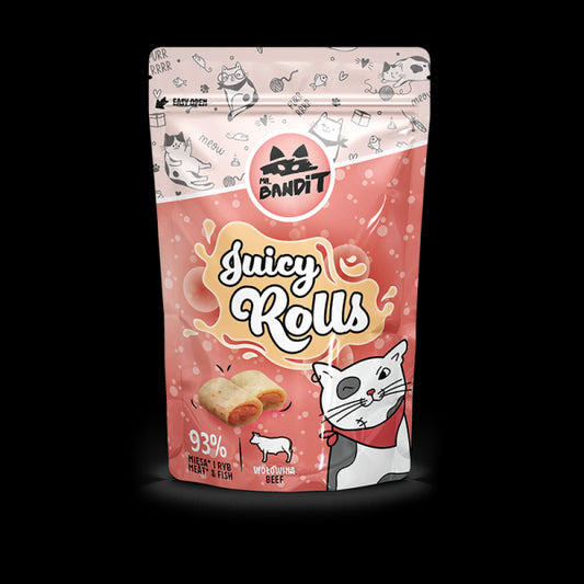 Mr. Bandit JUICY ROLLS skanėstas katėms su vištiena ir jautiena 40 g