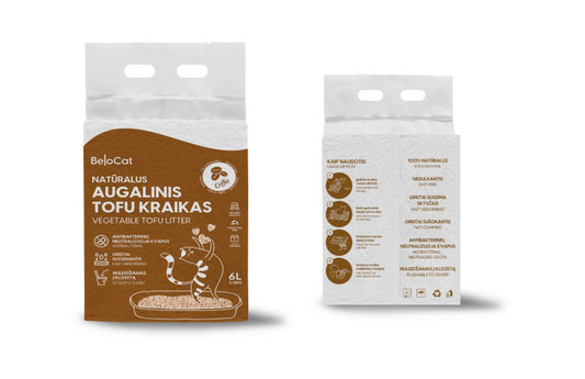 BeloCat Tofu kraikas 6l (2,5 kg), kavos kvapo