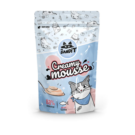 Mr. Bandit CREAMY MOUSSE skanėstas katėms su lašiša 60 g