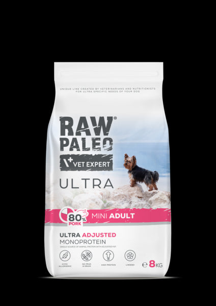 Raw Paleo Ultra Adult Mini Pork su kiauliena 8 kg