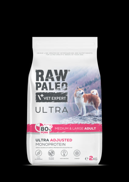 Raw Paleo Ultra Adult Medium&Large Pork su kiauliena 2 kg