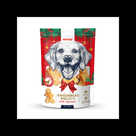 Wanpy Gingerbread Biscuits šventiniai skanėstai šunims, 100 g