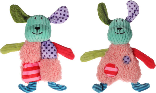 Žaislas šunims, pliušinis/velvetinis šuniukas, cypsintis, 17 cm