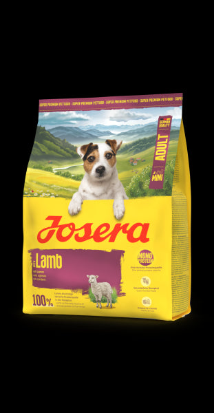 JOSERA Mini Lamb begrūdis sausas pašaras mažų veislių šunims su ėriena, 900 g