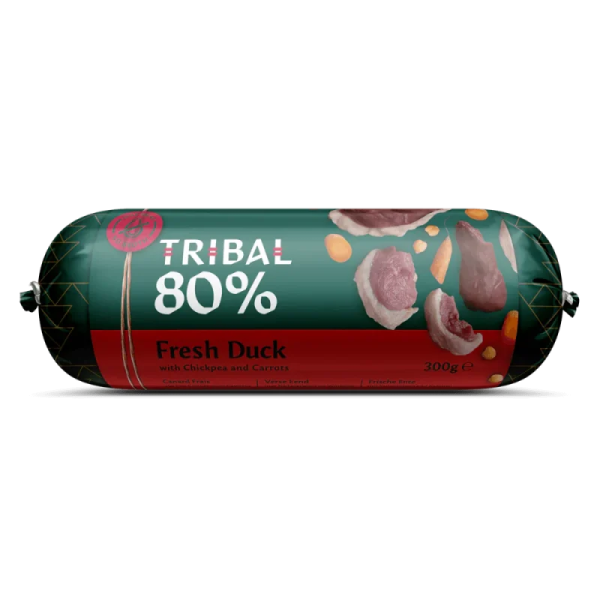 Šunų dešros pakuotė TRIBAL 80% su Fresh Duck, 300 g