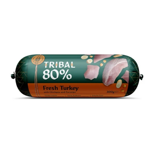 TRIBAL konservai šunims su šviežia kalakutiena – Gourmet Sausage 80% Fresh Turkey, 300g
