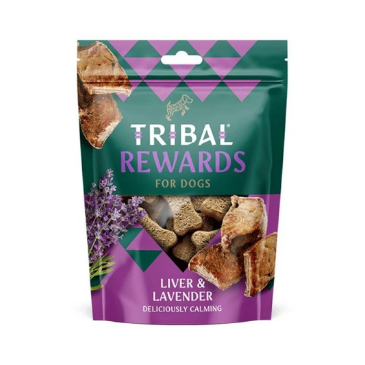 TRIBAL Skanėstas sausainiai šunims su kepenėlėmis ir levandomis – Liver & Lavender, 125 g
