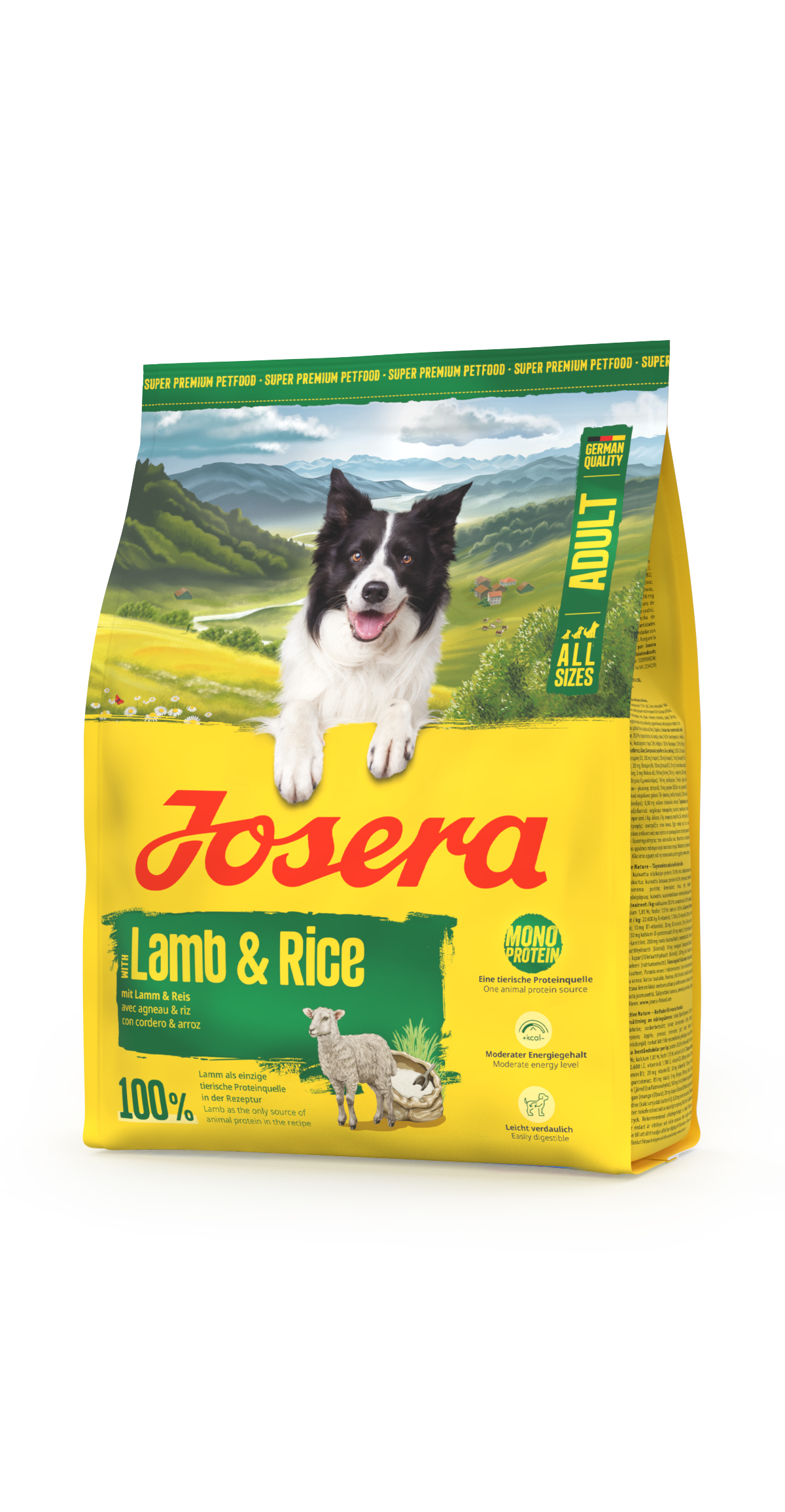 JOSERA A/S Lamb & Rice sausas pašaras šunims su ėriena ir ryžiais, 900 g