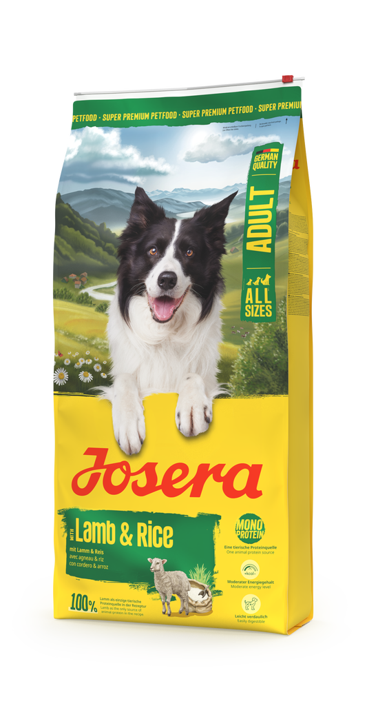JOSERA A/S Lamb & Rice sausas pašaras šunims su ėriena ir ryžiais,  12,5 kg