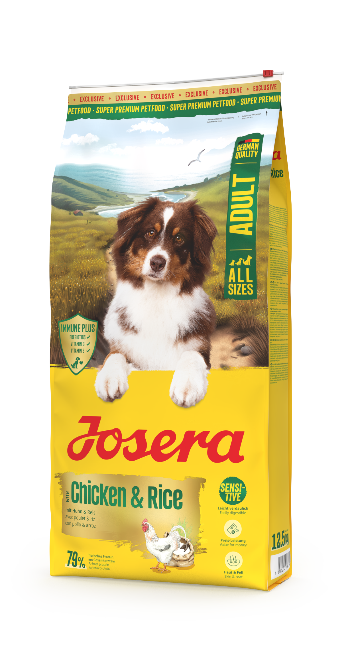 JOSERA A/S Chicken & Rice pašaras šunims su vištiena ir ryžiais 12,5kg