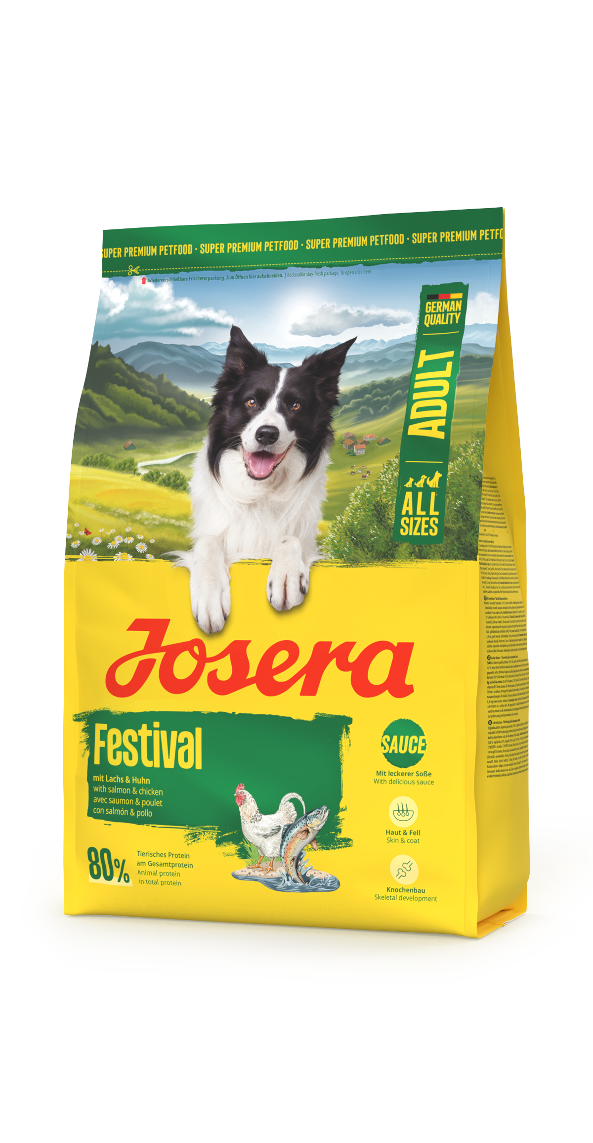 JOSERA Festival sausas pašaras šunims su lašiša ir vištiena, 3 kg