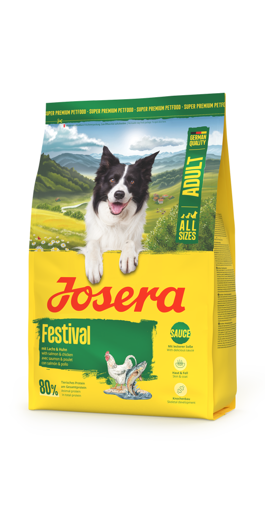 JOSERA Festival sausas pašaras šunims su lašiša ir vištiena, 3 kg