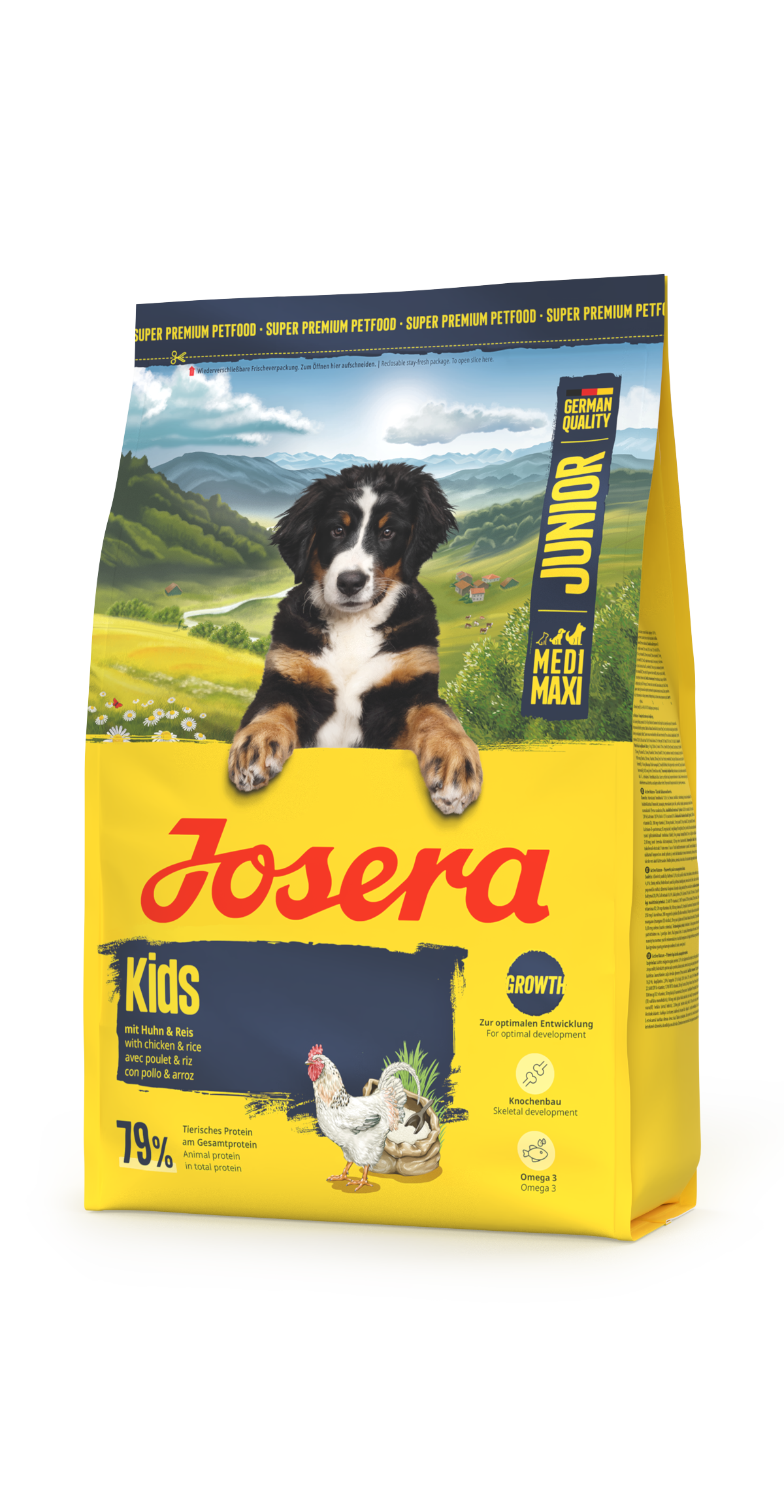 JOSERA Kids sausas pašaras jauniems šunims su paukštiena, 3 kg