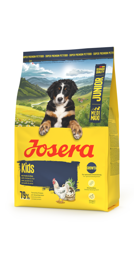 JOSERA Kids sausas pašaras jauniems šunims su paukštiena, 3 kg