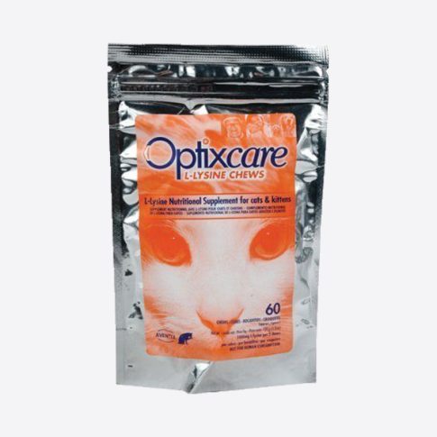 Optixcare L-lizinas, pašaro papildas katėms ir kačiukams, N60