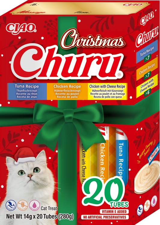 Churu kalėdinis skanėstų rinkinys katėms, 20 vnt.