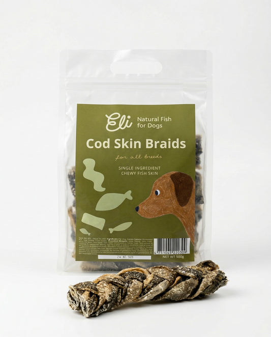 ELI Menkės odos pintos lazdelės 500 g, skanėstas šunims