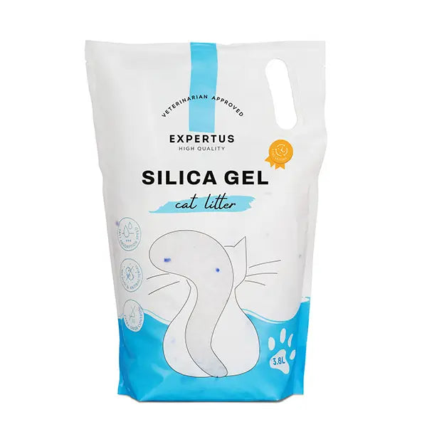 Silikoninis kraikas Silica Gel, 3,8 l maišas su kačiuko iliustracija