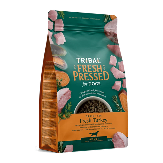 TRIBAL Šalto spaudimo suaugusių šunų maistas su kalakutiena – Fresh Pressed Adult Turkey 12 kg