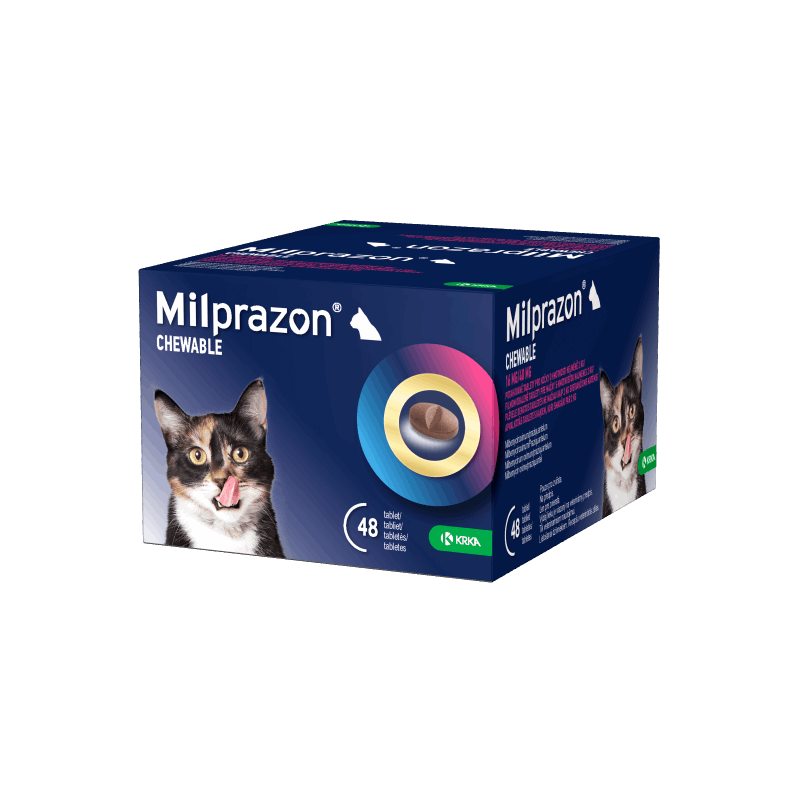 Milprazon Chewable 16 mg/40 mg tabletės katėms N1