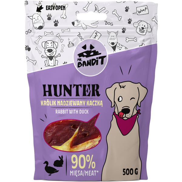 Mr. Bandit Hunter triušių ausys su antiena, skanėstas šunims 500g