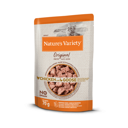 NATURE'S VARIETY Wet Original Cat su vištiena, žąsiena 70g