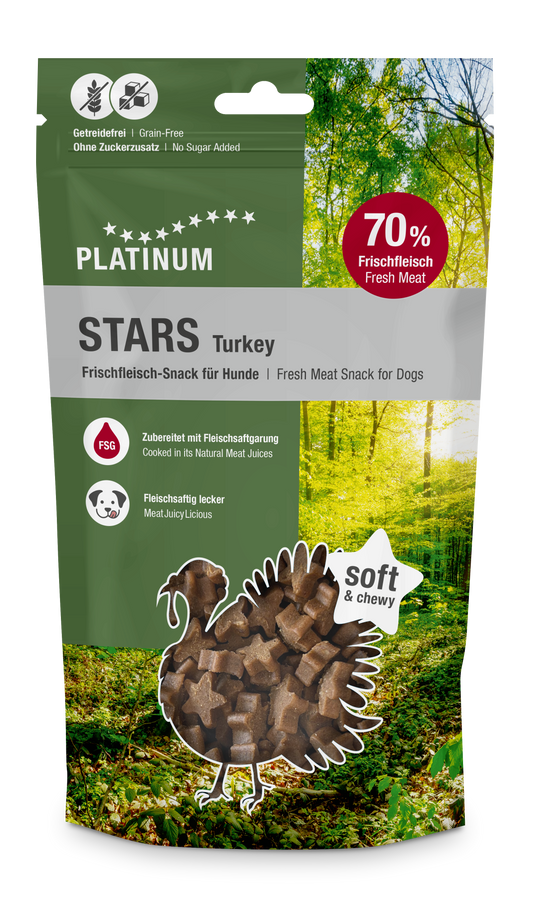 Platinum Stars Turkey skanėstai šunims su kalakutiena 185 g