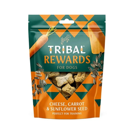 TRIBAL Skanėstas sausainiai šunims su sūriu, morkomis ir saulėgrąžomis – Cheese, Carrot & Sunflower Seeds, 125 g