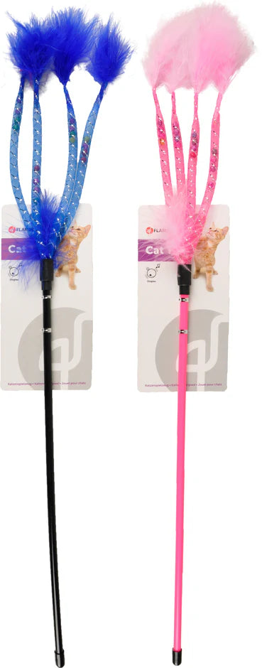 Žaislas katei, kuokeliai ant koto, įvairių spalvų, 60 cm