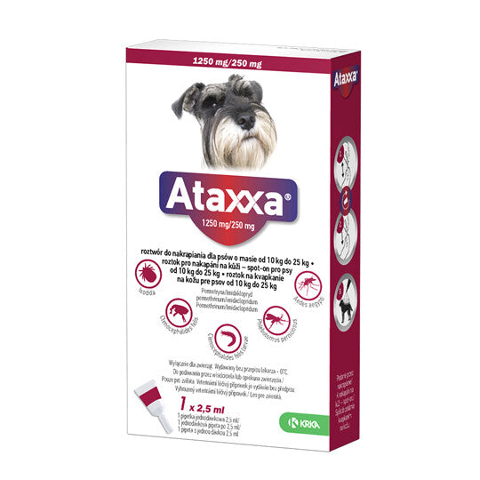 Ataxxa 1250 mg/250 mg šunims 10-25 kg
