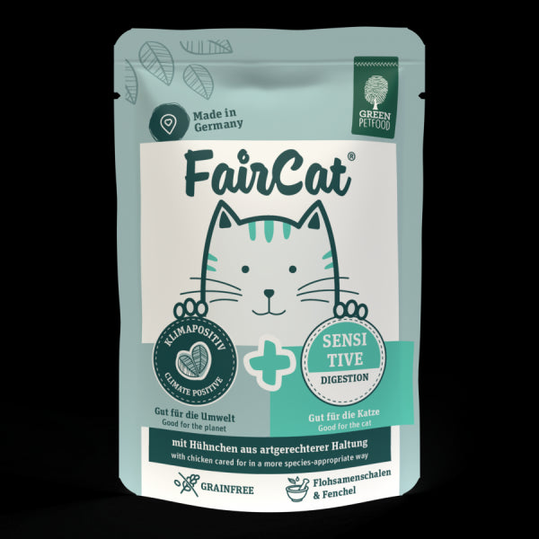 FairCat Sensitive begrūdis konservas katėms su vištiena jautriam virškinimui 85 g