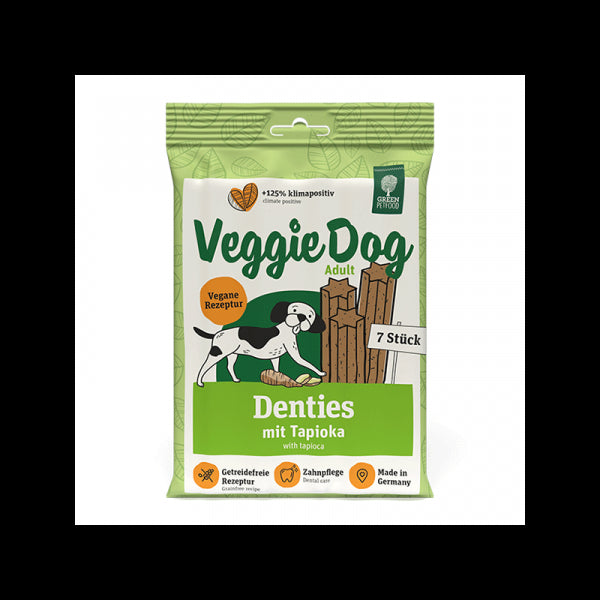 VeggieDog Denties begrūdžiai skanėstai šunų dantų priežiūrai su tapijoka 180 g