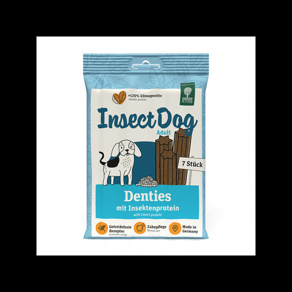 InsectDog Denties begrūdžiai skanėstai šunų dantų priežiūrai su tapijoka ir vabzdžiais 180 g