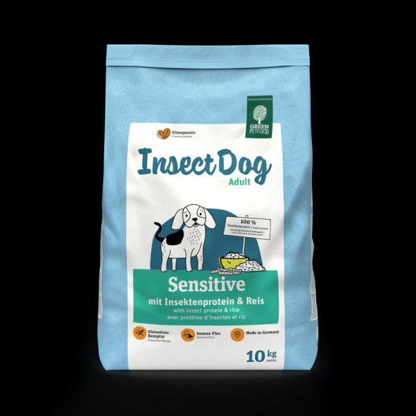 InsectDog Sensitive pašaras jautriems suaugusiems šunims su ryžiais ir vabzdžių baltymais 10 kg