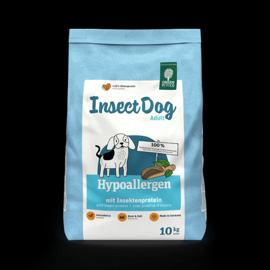 InsectDog Hypoallergen begrūdis hipoalergeninis pašaras suagusiems šunims su vabzdžių baltymais 10 kg